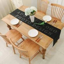 1pc Custom Personalized Table Flags 13x72 Inch - Blank Polyester Table Runners For Weddings, Birthdays, Christmas, Valentine's Day - Reusable Party Decorations & Photo Backdrops ﻿