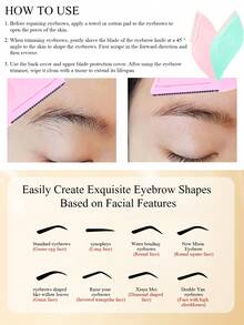 Set da 10 pezzi di rasoio di per sopracciglia, rifinitore per sopracciglia con coperchio di - Rifinitore per peli del viso in acciaio inossidabile, adatto sia per donne che per uomini, per rimuovere i peli da occhi, corpo e viso, trucco, economico, arredamento per la stanza, toeletta, viaggio, camera da letto, accessori per il trucco, rasoio per sopracciglia