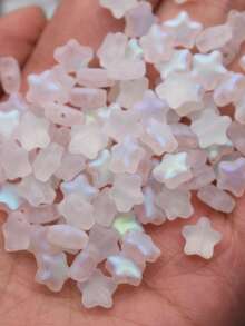 8mm 60 hạt thủy tinh pha lê hình ngôi sao màu A Bag Matter Ab dùng làm đồ trang sức - Ngôi sao mờ 8mm - Xem 4