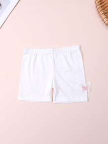 Paquete de 4 shorts/mallas decorados con mariposas para niñas, lindos y elegantes para uso diario, apropiados para todas las estaciones