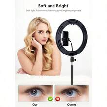 10inch Selfie Ring Light, Photography Fill Light Led Ring Lamp Ringlight For Video Recording Live Broadcast Selfie Led Lamp Suitable For Selfies And Live Streaming, Photography, Portable Light Selfie Light Phone Light - 10 inches - View 4
