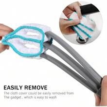 Blind Duster, Window Cleaner Duster Brush With 5 Microfiber Sleeves, Cleaning Tools For Vertical Blinds Air Conditioner Dust Ceiling Fans Dust Collector - Người quét bụi mù - Xem 3