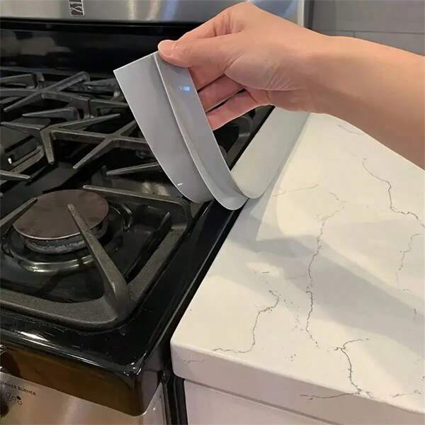 1/2pcs Stove Counter Cover Kitchen Seal, Stove Top Seal, Organic Silicon High Temperature Resistant Kitchen Gap Strip, Oil And Dirt Resistant Gas Stove Gap Soft Sealing Strip Silicone Gap Plug Kitchen Stove Counter Gap Cover - Flexible Stove Space Filler