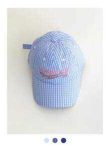 1pc Soft Top Retro Plaid Visor Hat, Women Large Brim Sun Protection Five Panels Cap, Streetwear Flat-Brim Casual Hip-Hop Baseball Cap, Suitable For Spring/Summer, Unisex