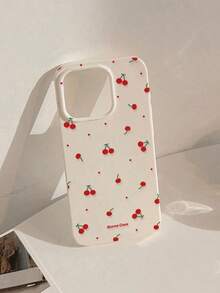 Funda para teléfono 1 Uds. GUCADI carcasa blanca con cereza roja Compatible con funda para teléfono Apple - Multicolor - Ver 4