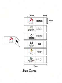 20X70mm, 50pcs Twill Webbing,Flat Or Folded Labels,Tags For Knitted Things,Custom, Handmade Label,Sew Accessories,Multi-Functional