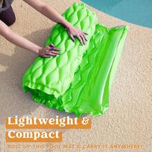 Inflatable Pool Floats Raft,Floating Lounge For Adults,Swimming Mat Pool Mattress With Headrest,2 Pieces Float Air Mat For Summer Water Beach Fun - Orange - View 2
