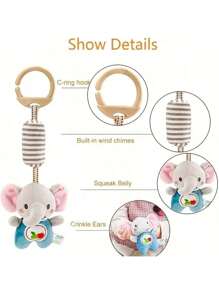 Baby Hanging Toys, Infant Sensory Activity Toys, Suitable For Car Seat, Stroller, Crib, Educational Montessori Learning, Travel Essential For Newborns & Toddlers Boys & Girls 3 Months+