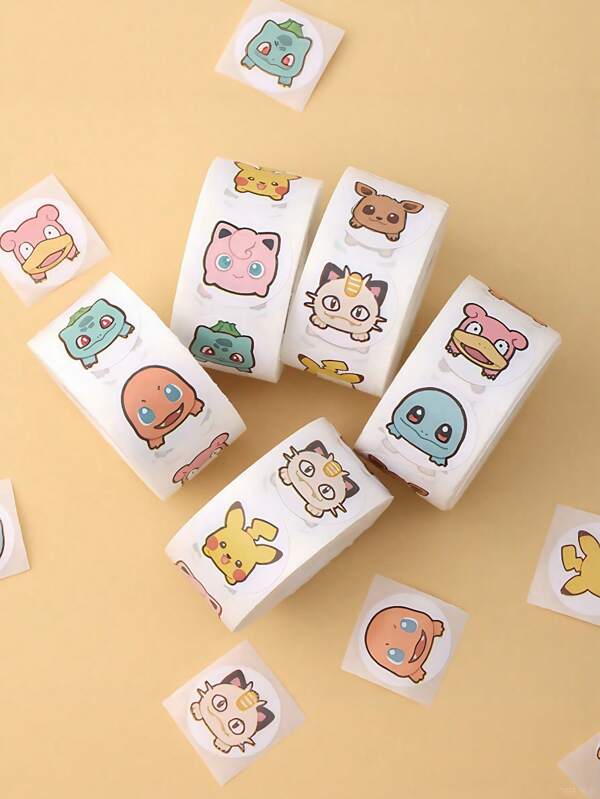 pokemon 500pcs Pokémon Stickers For Kids, Notebook, Handbag, Skateboard, Guitar, Mobile Phone Cartoon Stickers, Childrens Gift Toy, Student DIY Diary Notebook Decoration Material, Envelope Seal Sticker, Bag Sticker, Suitable For School Office Supplies, Writing Stationery, Gift, Back To School Gift (Some Accessories Random)