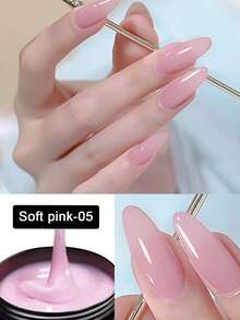 KAMUA 100g/30g Pink Nude Transparent Extension Gel, For Nail Tips & Extension Strengthening, Hard Gel Base, Rhinestone Nail Gel, Suitable For Beginners & Professional Nail Artists DIY At Home Nails - Multicolor - View 6