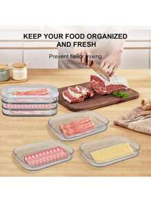 Recipiente de cocina de 3 capas, caja transparente sellada para mantener la frescura, recipiente apilable para almacenar rebanadas en el refrigerador para carne, queso, jamón, salchichas italianas, restos de alimentos, frutas y verduras, organizador de refrigeración de cocina, a prueba de fugas y reutilizable, recipiente para alimentos, organización y almacenamiento de cocina, al aire libre, camping, regalos de Halloween, Navidad, Año Nuevo