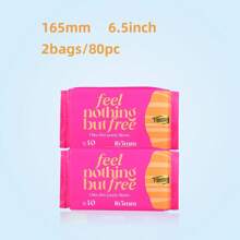 FREEMORE 80PCS/160pc Freemore Ultra Thin Panty Liners(165mm),Quickly Absorb, Dry And Comfortable All Day Long,Ultra-Thin,Soft And Delicat