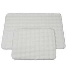 2-Piece Non-Slip Bath Mat Set – 60x100 Cm + 50x60 Cm – Soft 100% Polyester – Dotted PVC Backing – Machine Washable, Quick-Drying – Bathroom & Indoor Use – Made In Turkey