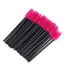 GUMIKE 100 Pcs Disposable Eyelash Mascara Brushes For Eye Lashes Extension Eyebrow And Makeup (Black) - Rose - View 6
