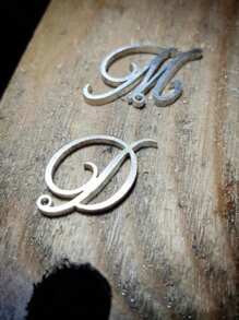 1pc Personalized Chain Letter Brooch, Men's Jewelry And Suit Customized Chain Brooch, Business Style, Groom Brooch, Groom Name Badge Wedding Gift, Engraved Christmas Gift, Stainless Steel Fashion Retro Minimalist