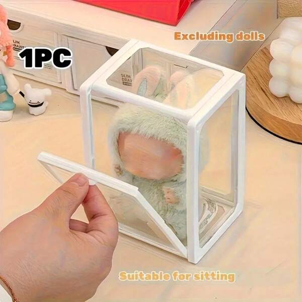 Compatible With Labubu Display Cabinet , Lovely Accessories,Stackable Storage Box, Doll Dustproof Storage Box, Perfect For Displaying And Collecting Cute Figurine Decor,Gift Packaging Supplies, Decorate Your Gifts , Birthday Gifts, Holiday Gifts, Party Gifts,
