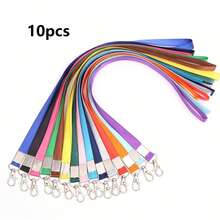 10pcs/20pcs/50pcs Colorful Metal Lanyards With Clips, Durable Neck Straps Suitable For Teachers, Students, Men And Women - Also Applicable For Cruise, Wallet, Phone, USB, Keychain - ID Badge Holder Accessories, Event Lanyards | Vibrant Color Lanyards | Metal Material, Phone Straps, Random Colors, School Supplies, Back To School Season - Multicolor - View 4