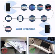 Car Registration And Insurance Card Holder, Vehicle License Document Glove Box Compartment Organizer, Interior Car Accessories For Women Men Teens,Waterproof Car Document Holder For Cards, Driver License - 彩色 - 查看 10