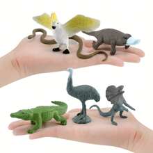Set da 12 pezzi/9 pezzi/11 pezzi/21 pezzi di statuine di animali in miniatura simulate come leone, elefante, giraffa, tigre, zebra, rinoceronte bianco, orso grizzly, antilocapra, alce, bisonte, procione, giocattoli ornamentali divertenti per bambini di età 3+ per l'istruzione scientifica e la cognizione, regalo di compleanno