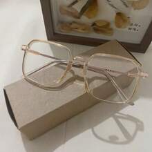1 件女士轻便眼镜 - 方形全框透明镜片电脑游戏电视手机眼镜，轻便护眼盒，时尚轻便眼镜，高品质视力保护，款式 - 彩色 - 查看 5