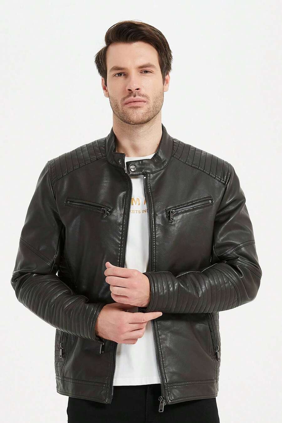 KYMAXX Men Jackets And Coats - MARRON-GRIS - View 1