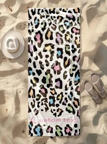 Ein wunderschöner Strandtuch mit Kuh-Muster buntem Muster, stark saugfähig, leicht, perfekt für Sport, klassisches individuelles Text-Logo Microfaser ideal für Strandurlaube, auch als ideales Reisegeschenk.