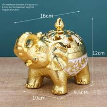 1件大象形香炉，适合客厅、门厅、餐桌、茶几等家居装饰。适用于瑜伽、香薰、家居装饰 - 彩色 - 查看 3