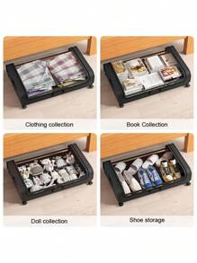 Under Bed Storage Container Rolling Clothes Organizer Drawer With Wheels