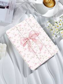 花卉蝴蝶结设计软保护套，兼容 iPad 9.7/10.2/10.5/10.9/12.9/Pro 11（第十代）、Galaxy Tab S6 Lite 10.4、Kindle Paperwhite 第十二代（2024 年）、Kindle 第十一代（2022 年），具有防震、智能支架/自动唤醒/睡眠功能。 - 彩色 - 查看 3