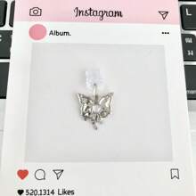 Tapón antipolvo tipo C para puerto de carga con diseño de corazón, mariposa y estrella, accesorio decorativo colgante para smartphones, tabletas, electrónica y amantes de los gadgets