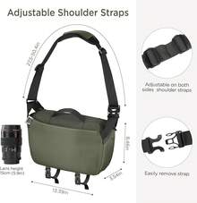 Camera Sling Bag, Waterproof Camera With Tripod Holder, DSLR/SLR/Mirrorless Cameras Shoulder Bag, Crossbody Camera Bags Photography (Black) - 綠色 - 查看 6