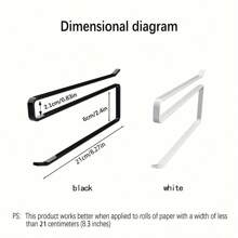 1pc Black/White Kitchen Paper Towel Holder, Cabinet Paper Towel Rack, Iron Wall Mounted Cling Film Storage Rack, No Drilling Required