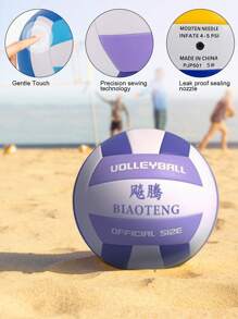 1 No. 5 Volleyball - Colorful Advanced Soft Design, Suitable For Training And Competition, High Visibility And Durable Structure, High-Quality Handcrafted, Exclusive For School Teams And Casual Players, Bright Colors, Sturdy Construction, Sports Equipment, Volleyball Gift