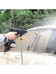 高压洗车水枪无线充电锂电池家用强力增压电动水抢洗车神器真21V5号电池*2 - 黑色 - 查看 2