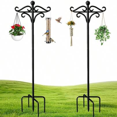 COSANSYS BLACK Bird Feeders Hanging Station 234cm Bird Feeder Poles,Free Standing Feeding Stand Bird Feeders Hanging Station 234cm Bird Feeder Poles,F