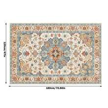 Boho Area Rug Low-Pile Indoor Throw Rug Machine Washable Floor Carpet 4x6ft - Multicolor - View 3