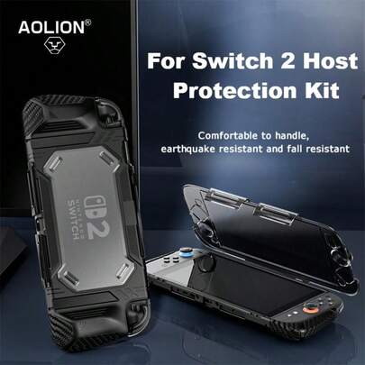  AOLION For 2 保护壳 TPU 一体式半封闭保护套 ABS 硬塑料保护壳套装 防摔防刮 NS2 配件带手柄
