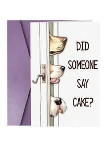 1 pieza Tarjeta de pastel de cumpleaños lindo de perro para mujer y hombre, tarjeta de feliz cumpleaños de perro, tarjetas de cumpleaños divertidas para amantes de los perros, tarjeta de saludo humorística para bebés de perros - 4.92 X 6.93 pulgadas,Tarjetas de felicitación, Tarjetas de cumpleaños, Los mejores regalos para amigos, hermanos, hermanas, padre, madre