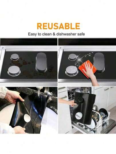 Stove Burner Covers For Gas Stove Top,Gas Stove Protectors Compatible With Samsung Gas Stove, Reusable,Non-Stick,Washable,Easy To Clean Stove Protector (1 Pack) Seafood Boil