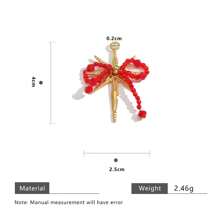 1 pieza Accesorio de joyería Colgante de lazo con cristal trenzado con forma de copo de nieve chapado en oro de acero inoxidable, adecuado para uso diario de mujeres