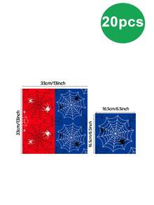 10 件蜘蛛生日派对用品蜘蛛纸盘杯和餐巾套装一次性餐具盘子餐巾适用于生日派对装饰、万圣节派对装饰、主题派对 - 彩色 - 查看 10