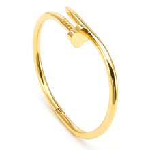 1 pièce Bracelet d'ongle en acier inoxydable élégant de luxe haut de gamme en forme de trèfle et de cœur pour femmes