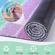 Unicorn Catcher Cat Litter Mat Quality Litter Box Mat Large Non-Slip Cat Litter Mat Litter Trapping Mat Soft Kitty Litter Mat Compatible Two Litter Boxes Cat Products Easy To Clean,Light Pink,XL - Pink - View 6