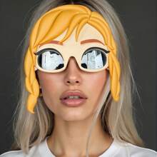 1 Stück 2025 neue Partybrille, europäischer und amerikanischer Flechtdekor Brillen für Frauen, personalisierte Maskenball Dekorationsbrille, geeignet für Party, Geburtstag, Ball, festliche und fröhliche Atmosphäre - unisex Cartoon Design Festival Dekorationsbrille, Geburtstagsfeier und Ball Requisite - robuste Plastikkonstruktion, Festivalbrille, Fantasy Stil, solide Struktur, neuartige Brille, fröhliches Beisammensein