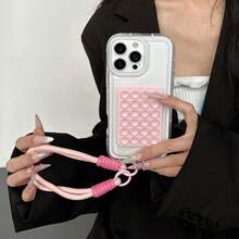 柔软硅胶手机壳,带吸盘,粉色挂绳,兼容 17/17 Air/17 Pro/17 Pro Max/16/7/8/11/12/13/14/15/X/XR/Xs/Plus/Pro/Pro Max/SE2 - 無色 - 查看 3