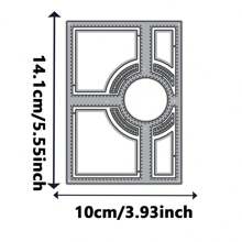 1pc Cross Background Frame Metal Die-Cutting Mold For Scrapbooking, Album Decor, Diary Embellishments, Greeting Card Crafting, Paper Crafts, No-Electricity Metal Template For Holiday Decorations & Supplies