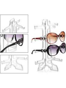 Sunglasses Display Stand Frame Multi-Layer Glasses Jewelry Necklace Pendant Holder Organizer, Eye-Catching Acrylic Sunglasses Display Rack Stand For Shop Retail Store Exhibition, Crystal Clear Glass Jewelry Display Stand Showcase - Multicolor - View 6