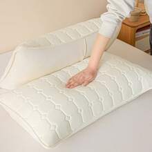 2件装防水防污防油绗缝无拉链枕套，不起球，信封式枕套，无拉链，柔软透气，防水，无异味，无噪音 - 白色 - 查看 9