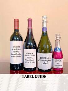 5PCS Any Sizes Custom Wine Bottle Labels – Waterproof Personalized Text Stickers For Weddings, Bridal Showers, Newlyweds, Couples, Special Events & Festive Gatherings Bridesmaid Champagne Labels, Maid Of Honor, Wedding Party Proposal