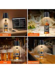 1 件酒瓶 LED 灯 - 便携式可调光台灯，将空间从浪漫餐厅转变为舒适的卧室，适用于户外、酒吧、派对和晚餐 - 無極光 - 查看 5